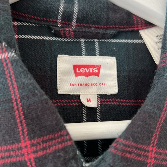 Levi’s Plaid Flannel Shirt Men - Picture 2 of 3